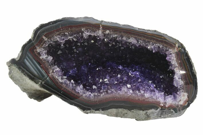 Purple Amethyst Geode with Polished Face - Uruguay #233671